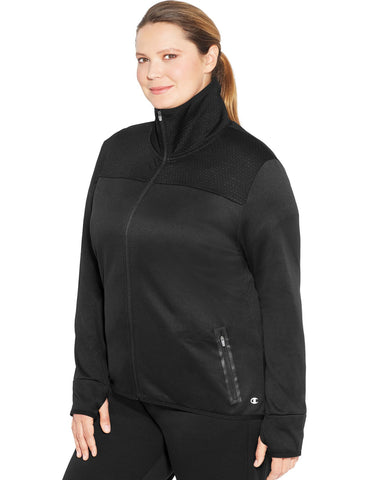 Champion Womens Plus Premium Tech Fleece Full Zip Jacket