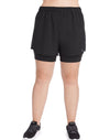 Champion Womens Plus Stretch Woven 2 In 1 Shorts