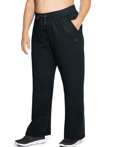 Champion Womens Plus Fleece Open Bottom Pant