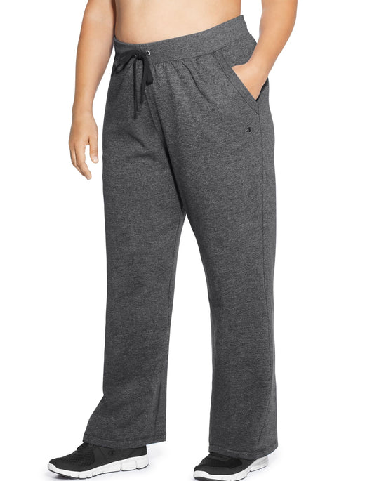 Champion Womens Plus Fleece Open Bottom Pant