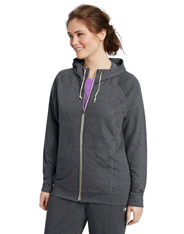 Champion Women`s Plus French Terry Full Zip Hoodie