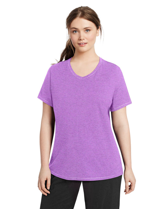 Champion Women`s Vapor Plus Jersey V-Neck Tee