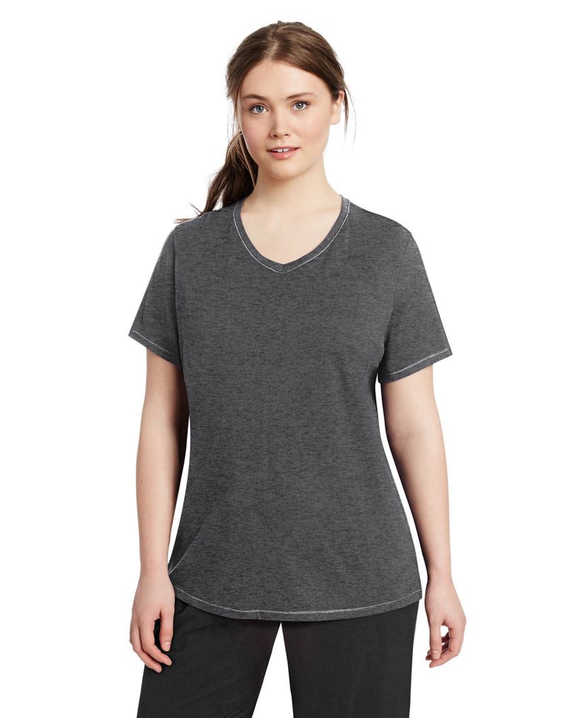 Champion Women`s Vapor Plus Jersey V-Neck Tee