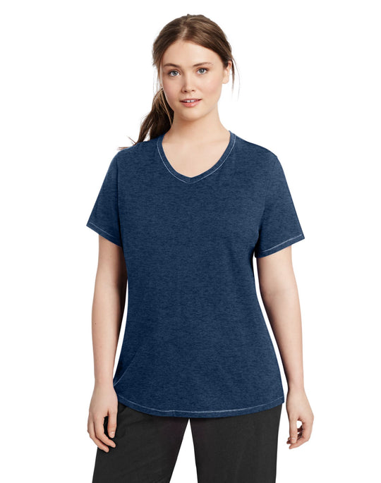 Champion Women`s Vapor Plus Jersey V-Neck Tee