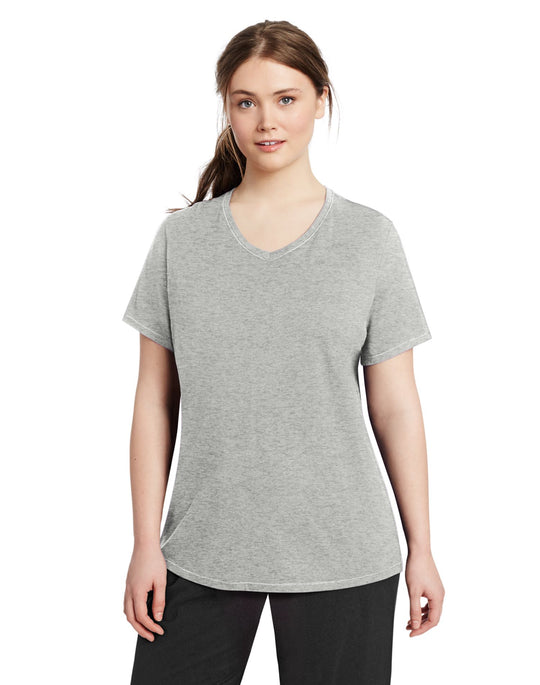 Champion Women`s Vapor Plus Jersey V-Neck Tee
