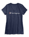 Champion Womens Plus Jersey V-Neck Graphic Tee