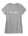 Champion Womens Plus Jersey V-Neck Graphic Tee