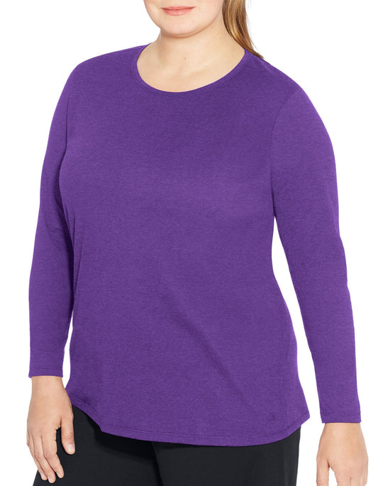 Champion Womens Plus C-Vapor Long Sleeve Tee