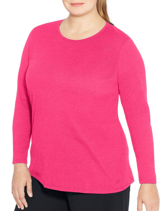 Champion Womens Plus C-Vapor Long Sleeve Tee