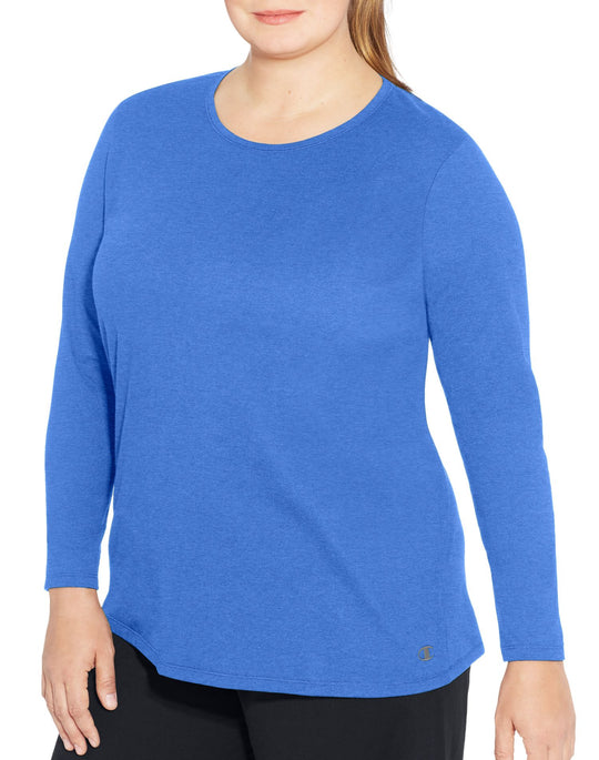 Champion Womens Plus C-Vapor Long Sleeve Tee
