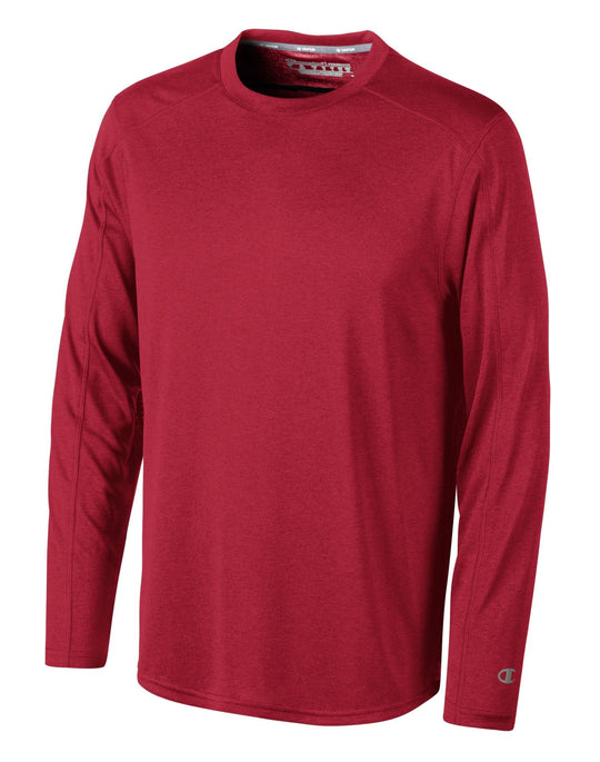 Champion Vapor Men`s Heathered Long Sleeve Tee