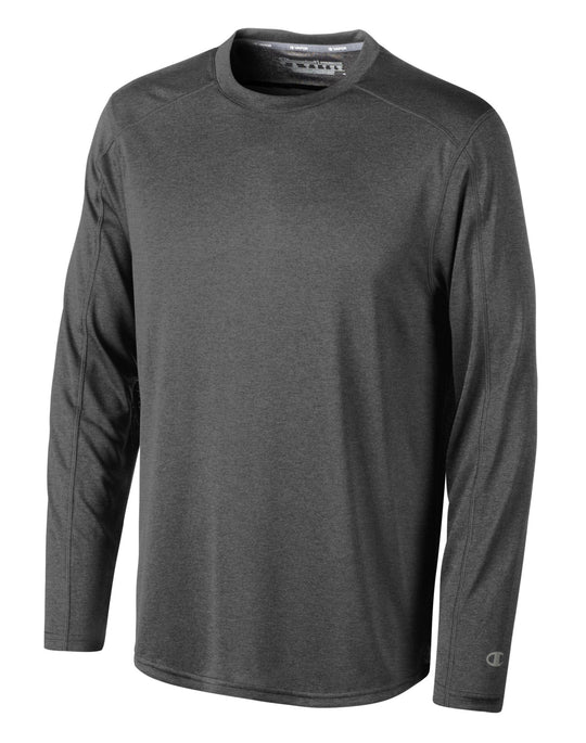 Champion Vapor Men`s Heathered Long Sleeve Tee