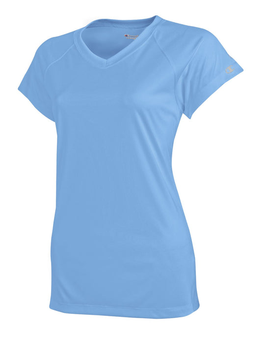 Champion Women's Essential Double Dry V-Neck Tee