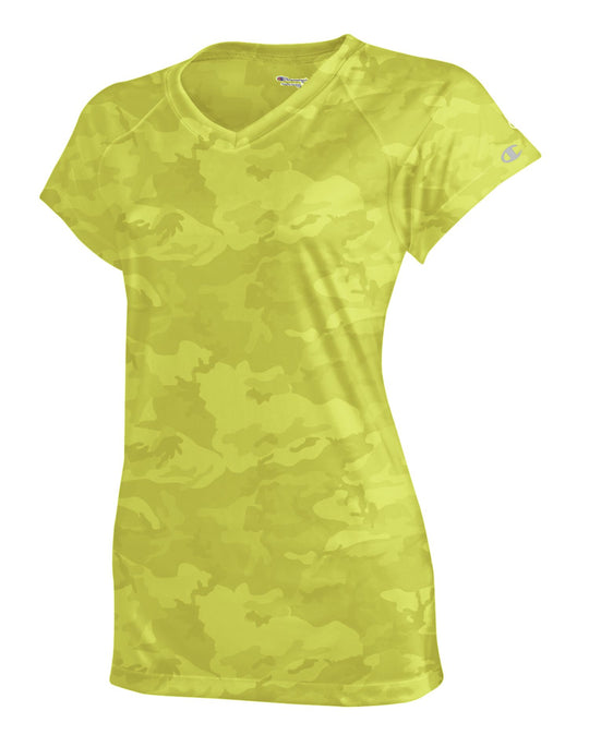 Champion Women's Essential Double Dry V-Neck Tee