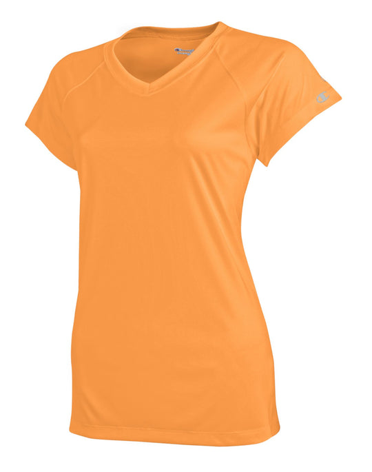 Champion Women's Essential Double Dry V-Neck Tee
