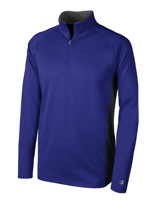 Champion Double Dry Adult Colorblock 1/4 Zip Jacket