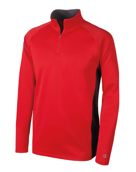 Champion Double Dry Adult Colorblock 1/4 Zip Jacket