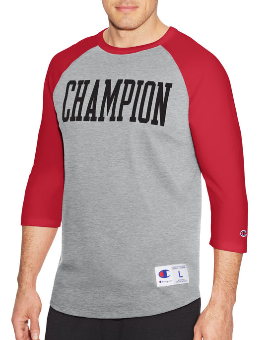 Champion Mens Heritage Baseball Slub Tee