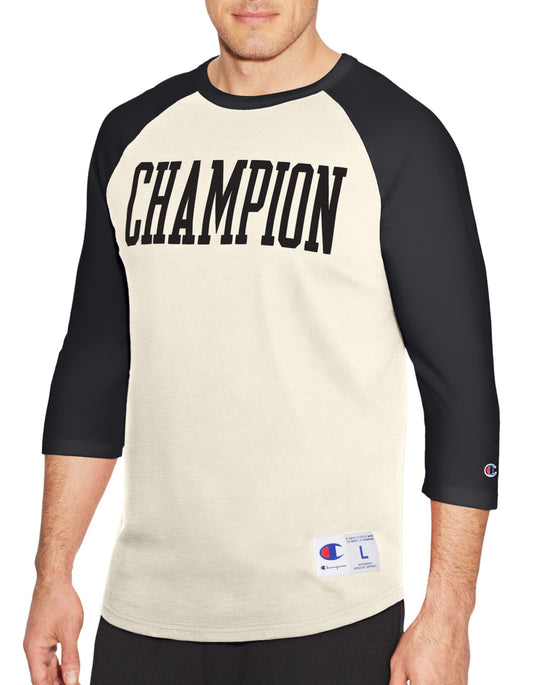 Champion Mens Heritage Baseball Slub Tee