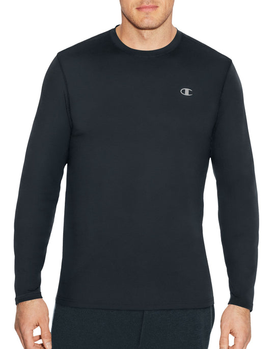 Champion Mens C Vapor Heather Long Sleeve Tee