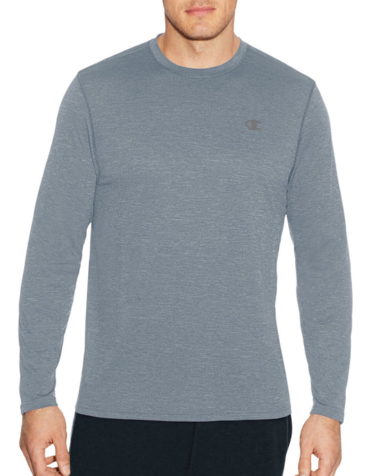 Champion Mens C Vapor Heather Long Sleeve Tee