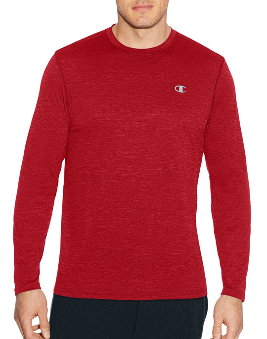 Champion Mens C Vapor Heather Long Sleeve Tee
