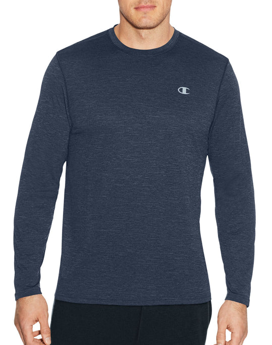 Champion Mens C Vapor Heather Long Sleeve Tee