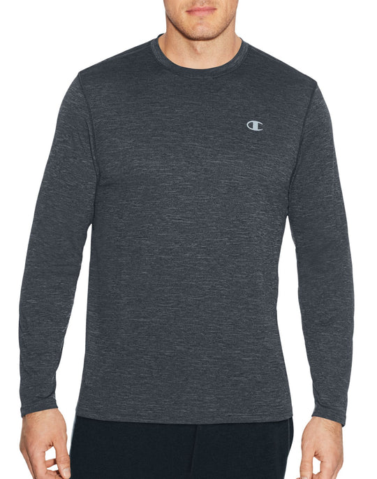 Champion Mens C Vapor Heather Long Sleeve Tee