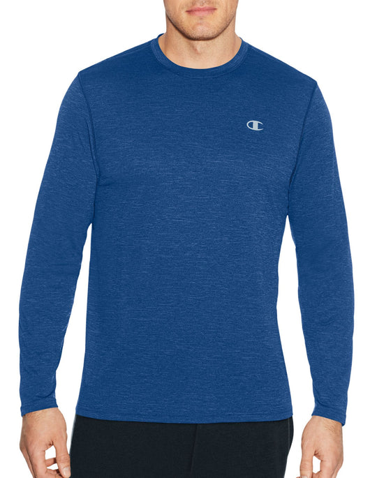 Champion Mens C Vapor Heather Long Sleeve Tee