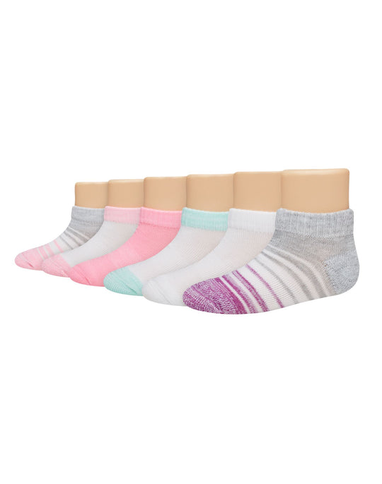 Hanes Toddler Girls 6-Pack Low Cut Socks
