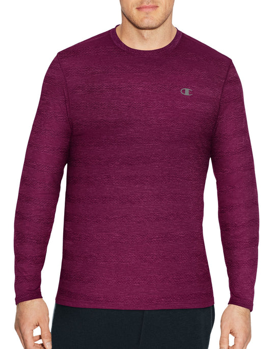 Champion Mens C Vapor Heather Long Sleeve Tee