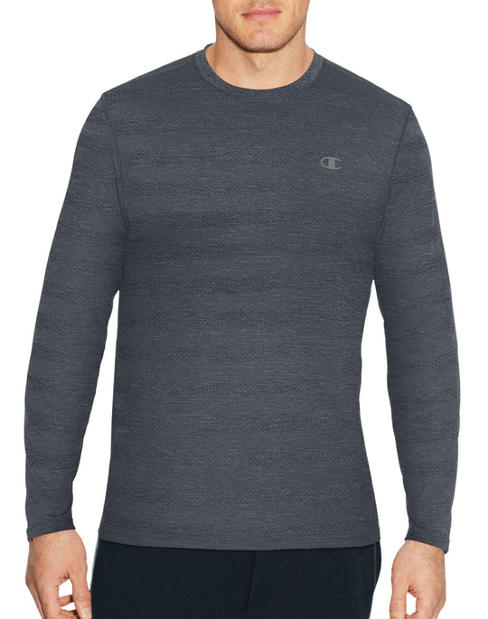 Champion Mens C Vapor Heather Long Sleeve Tee