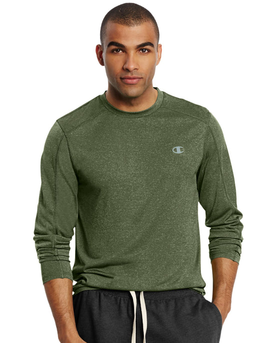Champion Men`s Vapor Heather Long-Sleeve Tee