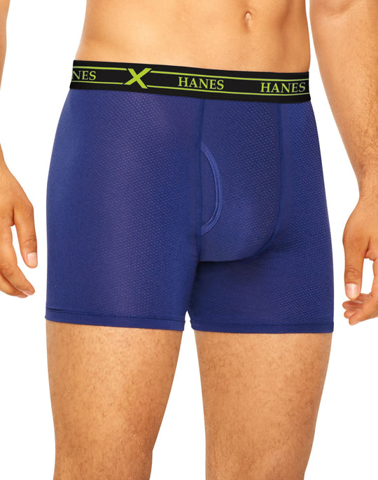 Hanes Men`s Ultimate FreshIQ X-Temp Air 3-Pack Assorted Boxer Briefs