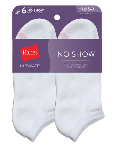 Hanes Women`s Ultimate 6-Pack No-Show Socks