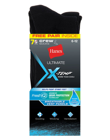 Hanes Mens Ultimate X-Temp FreshIQ Crew 7-Pack