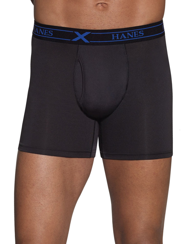Hanes Men`s Ultimate FreshIQ X-Temp Performance Boxer 3-Pack Assorted Boxer Briefs