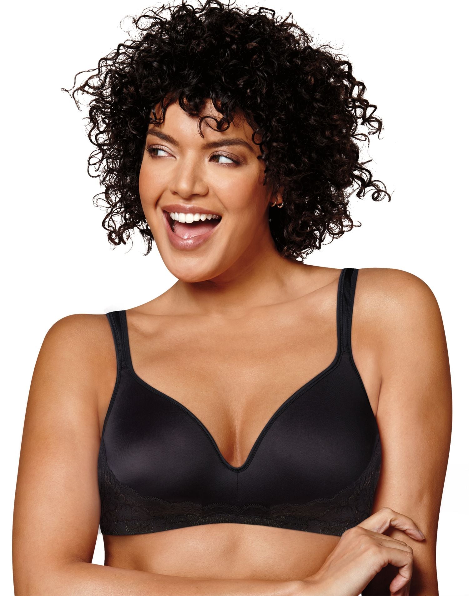 US0002 - Playtex Womens Love My Curves Side Smoothing Wirefree Bra