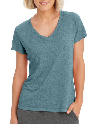 Champion Womens Authentic Wash V-Neck Tee