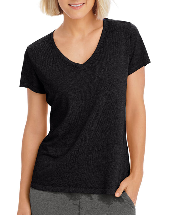 Champion Womens Authentic Wash V-Neck Tee