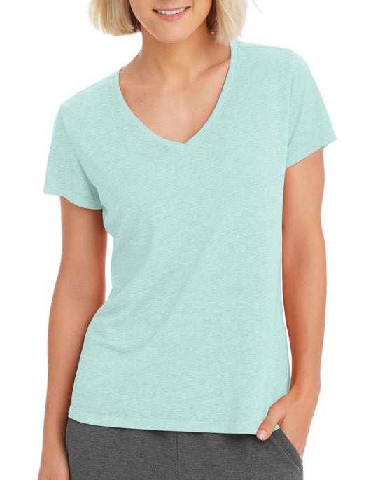 Champion Womens Authentic Wash V-Neck Tee