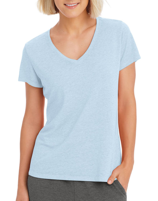 Champion Womens Authentic Wash V-Neck Tee