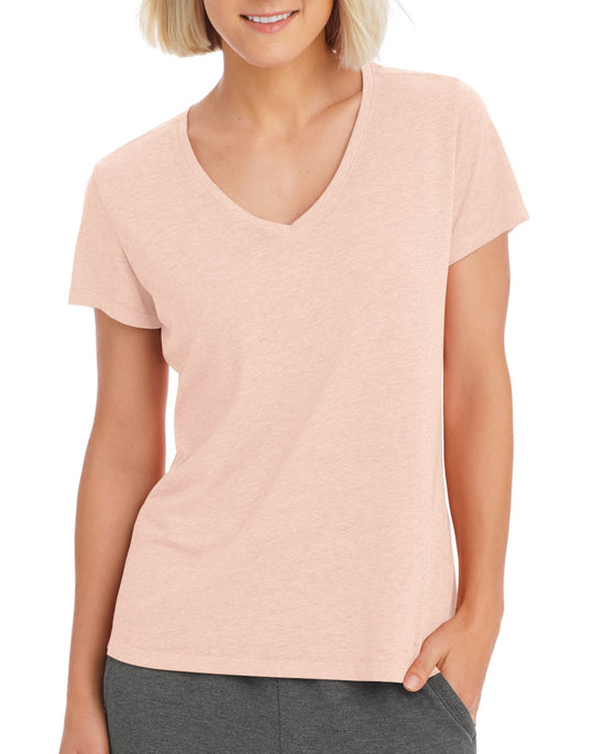 Champion Womens Authentic Wash V-Neck Tee