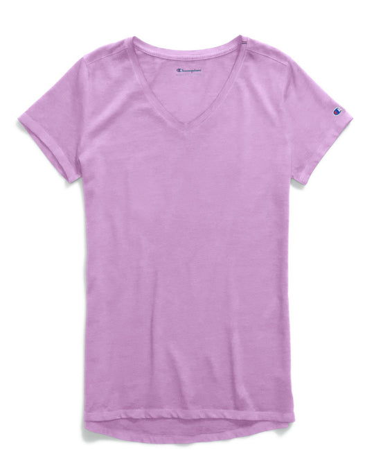 Champion Womens Authentic Wash V-Neck Tee
