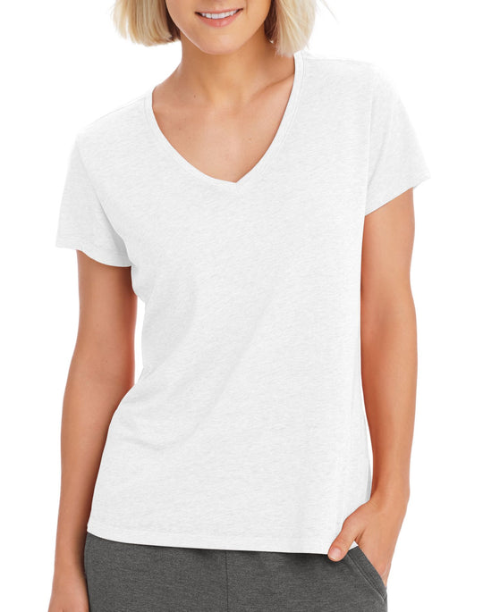Champion Womens Authentic Wash V-Neck Tee