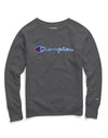 Champion Womens Powerblend Fleece Boyfriend Crew, Felt Logo