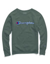 Champion Womens Powerblend Fleece Boyfriend Crew, Felt Logo