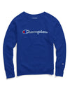 Champion Womens Powerblend Fleece Boyfriend Crew, Felt Logo