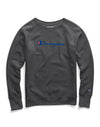 Champion Womens Powerblend Boyfriend Crew, Script Logo