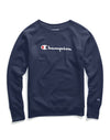 Champion Womens Powerblend Boyfriend Crew, Script Logo